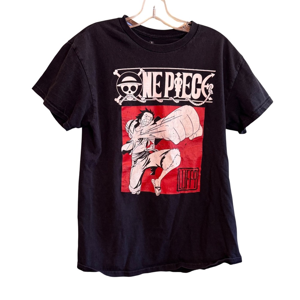 Ripple Junction Unisex One Piece Monkey D Luffy Manga Graphic Tee Black Medium